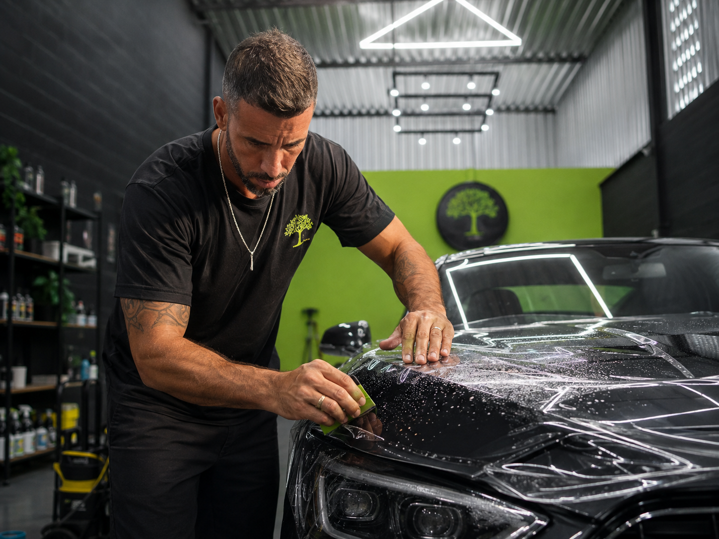 Aplicação de PPF automotivo na D'Árvore Estética Automotiva em Cabo Frio
